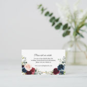 Informationen zur Website der Burgundy Navy Geomet Begleitkarte (Stehend Vorderseite)