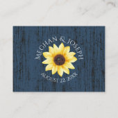 Informationen zur Website Sonnenblumen und Blauer Visitenkarte (Rückseite)