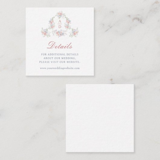 Informationen zur Website über Pastellspitzen für Begleitkarte (Vorne/Hinten)