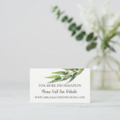 Informationen zur Website zur Hochzeit von Eukalyp Begleitkarte (Stehend Vorderseite)