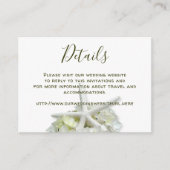 Informationen zur White Wedding im Seaside Garden Begleitkarte (Vorderseite)