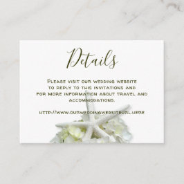 Informationen zur White Wedding im Seaside Garden Begleitkarte