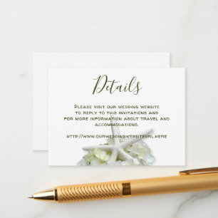 Informationen zur White Wedding im Seaside Garden Begleitkarte