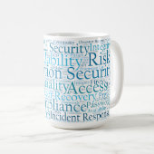 Informations-Sicherheits-Wort-Wolken-Tasse Kaffeetasse (VorderseiteRechts)