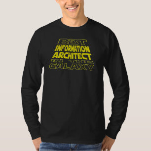 Informationsarchitekt  Weltraum-Rückseiten-Design T-Shirt