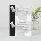 Informationsblatt 3 für Orchideen Einladung (Stehend Vorderseite)