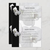 Informationsblatt 3 für Orchideen Einladung (Vorne/Hinten)