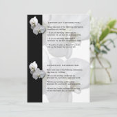 Informationsblatt 4 für Orchideen Einladung (Stehend Vorderseite)