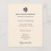 Informationsblatt für Ferienwohnungen (Vorderseite)