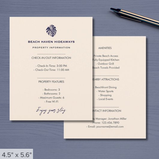 Informationsblatt für Ferienwohnungen