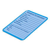 Informationsblatt für Haustiere Magnet (Linke Seite)