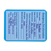 Informationsblatt für Haustiere Magnet (Horizontal)