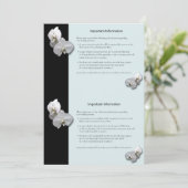 Informationsblatt für Orchideen Einladung (Stehend Vorderseite)