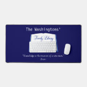 Informationsbüro für Familienbibliothek Mat Book Z Schreibtischunterlage (Tastatur & Maus)