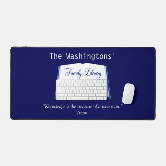 Informationsbüro für Familienbibliothek Mat Book Z Schreibtischunterlage (Tastatur & Maus)