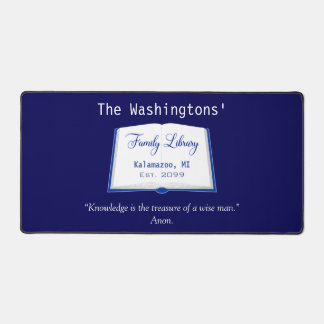 Informationsbüro für Familienbibliothek Mat Book Z Schreibtischunterlage