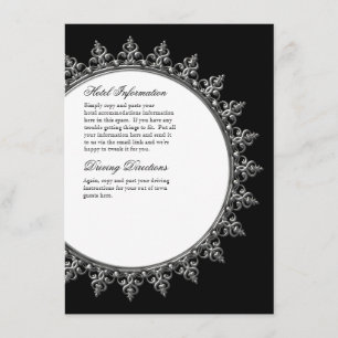 Informationseinlage - klassischer Barockkreis Begleitkarte