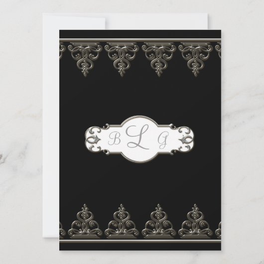 Informationseinlage - klassischer Barockkreis Einladung (Rückseite)