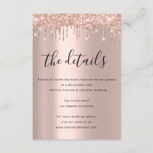 Informationseinschlusskarte Hochzeitsdetails Funke Begleitkarte