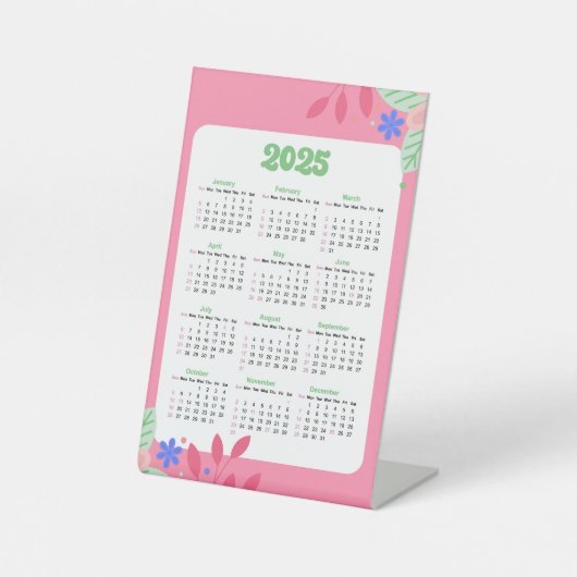 Informationskalender 2025 sockelschild (Vorderseite)