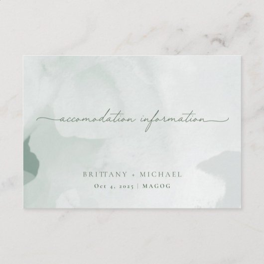 Informationskarte | Englisch Dankeskarte