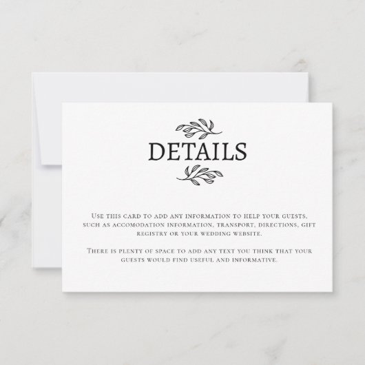 Informationskarte für das Hochzeitscouple-Monogram RSVP Karte (Vorderseite)