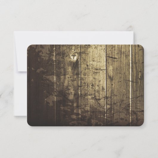 Informationskarte für den rustikalen Waldbuck und Einladung (Rückseite)