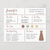 Informationskarte für die braune Kleiderfarbe Brid (Vorderseite)