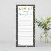 Informationskarte für die Mama-zu-be, Babydusche,  (Stehend Vorderseite)