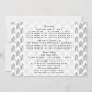 Informationskarte für graue Tribal-Pfeile Einladung