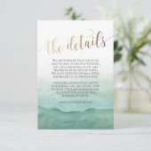 Informationskarte für Hochzeiten Begleitkarte (Stehend Vorderseite)