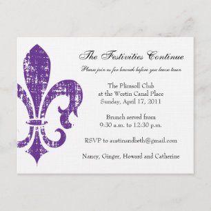 Informationskarte für Hochzeiten   New Orleans   L Begleitkarte