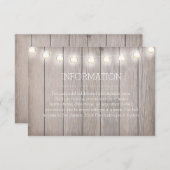 Informationskarte für Rustikale Lichter Begleitkarte (Vorne/Hinten)