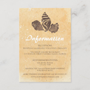 Informationskarte für Sandalen und Muscheln/Beach- Begleitkarte