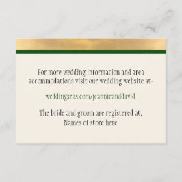 Informationskarte für Winterhochzeiten Begleitkarte