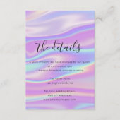 Informationskarte Hochzeit Begleitkarte (Vorderseite)