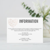 INFORMATIONSKARTE | Rose Gold Geometric Begleitkarte (Stehend Vorderseite)