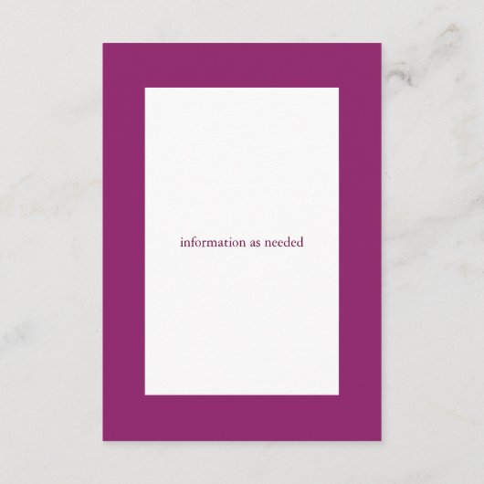 Informationskarte Twinkle Lights (magenta) Begleitkarte (Rückseite)