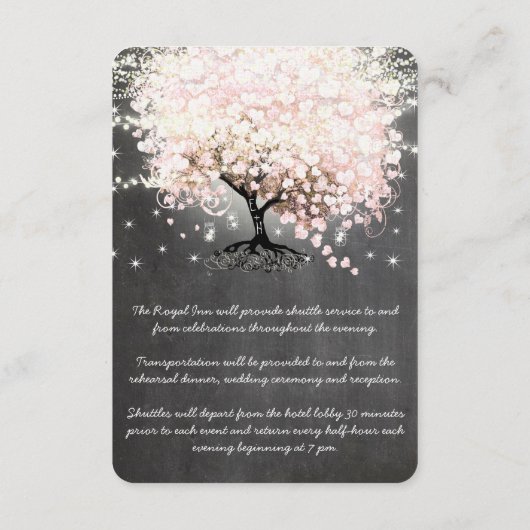 Informationskarte zum Hochzeitsstich von Rosa Herz Begleitkarte (Rückseite)