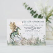 Informationskarte zum Thema "Der verzauberte Waldd RSVP Karte (Stehend Vorderseite)