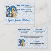 Informationskartentext für Kinder L Telefonnummerkarte (Vorne/Hinten)