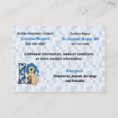 Informationskartentext für Kinder L Telefonnummerkarte (Rückseite)