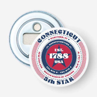 Informationskreis Connecticut Staat Flaschenöffner