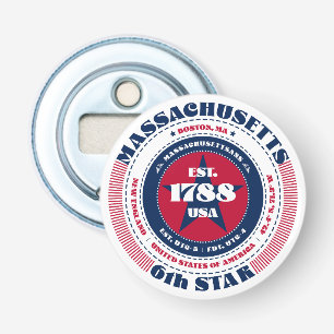 Informationskreis für Massachusetts Staat Flaschenöffner