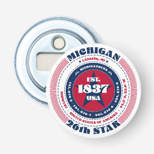 Informationskreis für Michigan Staat Flaschenöffner