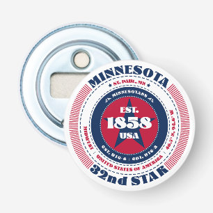 Informationskreis Minnesota Staat Flaschenöffner