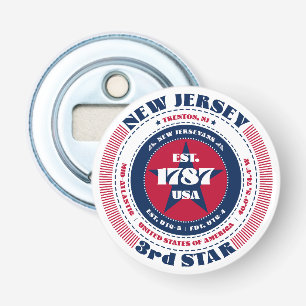 Informationskreis New Jersey Staat Flaschenöffner