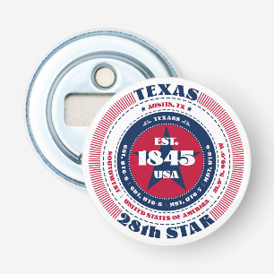 Informationskreis Texas Staat Flaschenöffner