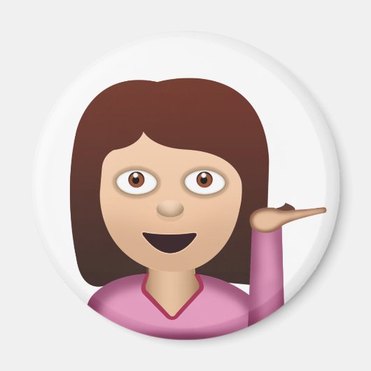 Informationsschalter Person Emoji Magnet (Vorne)