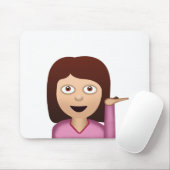 Informationsschalter Person Emoji Mousepad (Mit Mouse)